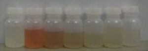 Bleaching of colored process water by advanced oxidation